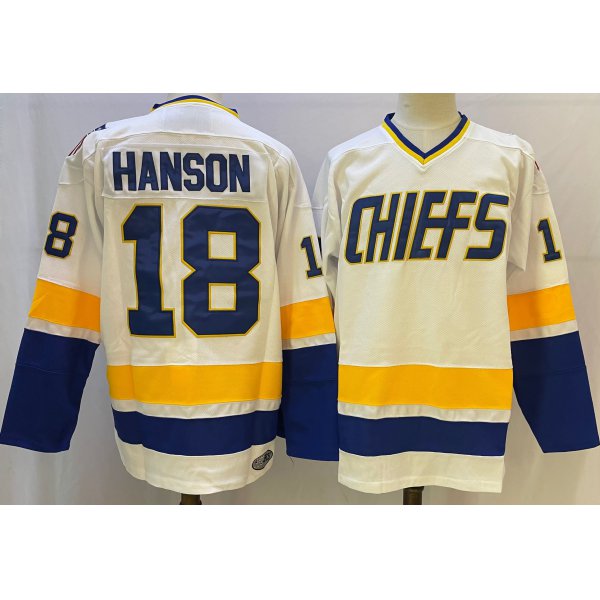 The NHL Movie Edtion #18 HANSON White Jersey