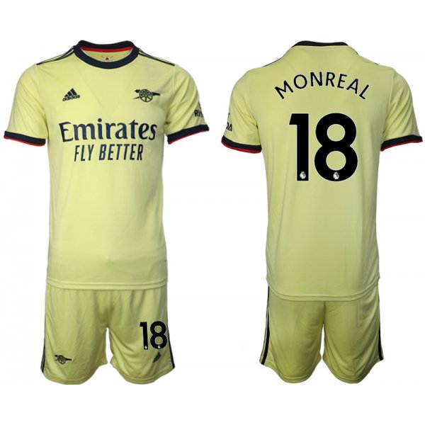 Men 2021-2022 Club Arsenal away yellow 18 Soccer Jersey