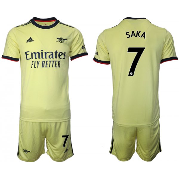 Men 2021-2022 Club Arsenal away yellow 7 Soccer Jersey