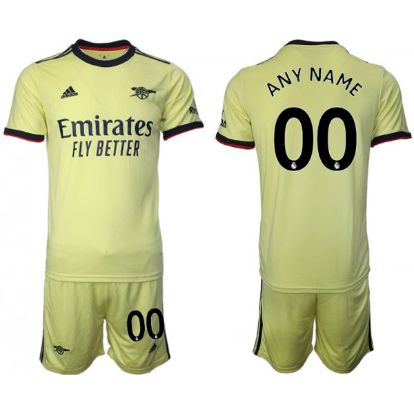 Men 2021-2022 Club Arsenal away yellow customized Soccer Jersey