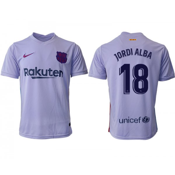 Men 2021-2022 Club Barcelona away aaa version purple 18 Soccer Jersey