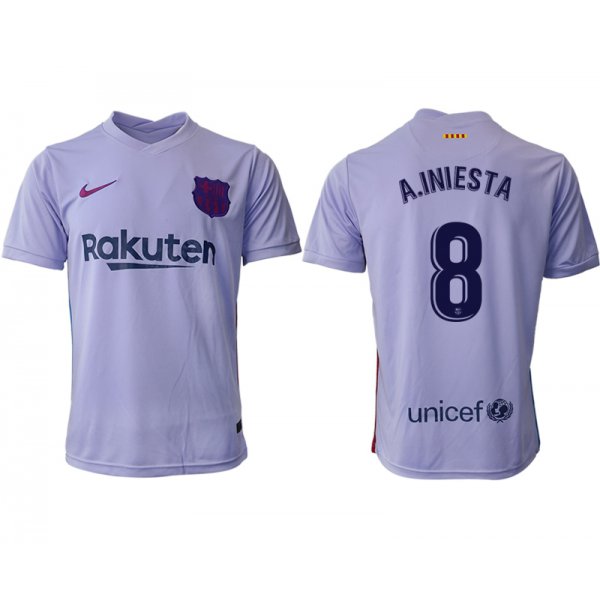 Men 2021-2022 Club Barcelona away aaa version purple 8 Soccer Jersey