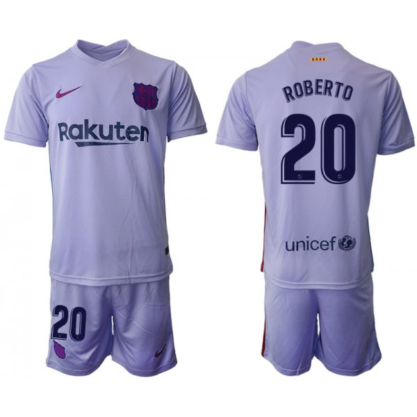 Men 2021-2022 Club Barcelona away purple 20 Soccer Jersey