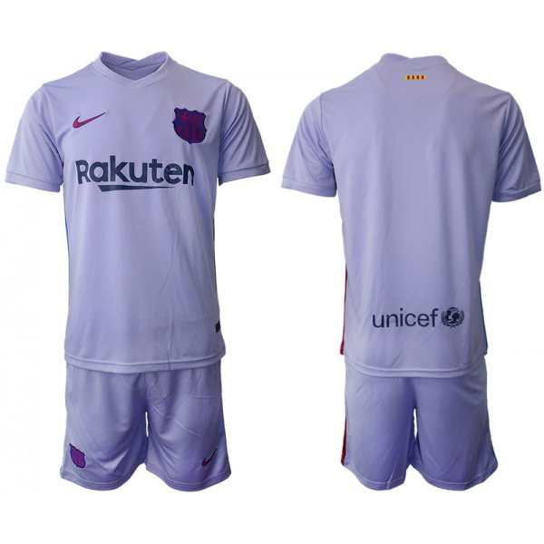 Men 2021-2022 Club Barcelona away purple blank Soccer Jersey