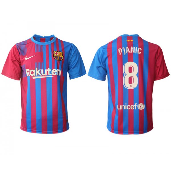Men's 2021-2022 Club Barcelona home aaa version red 8 Nike Soccer Jerseys