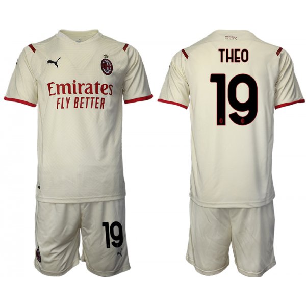 Men 2021-2022 Club AC Milan away cream 19 Soccer Jersey
