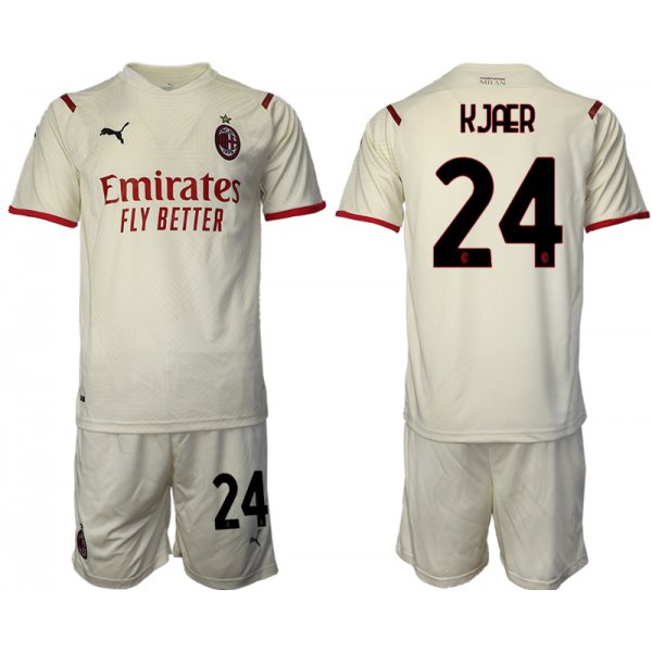 Men 2021-2022 Club AC Milan away cream 24 Soccer Jersey