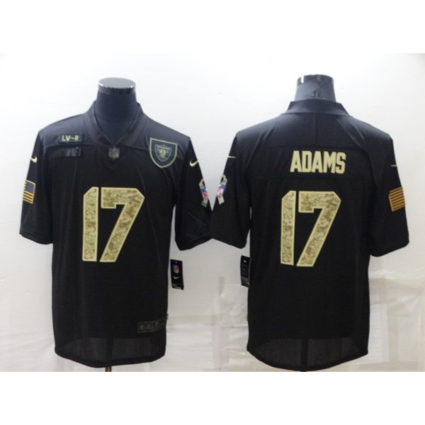 Men's Las Vegas Raiders #17 Davante Adams Black Camo Salute To Service Limited Stitched Jersey