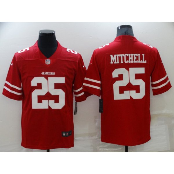 Nike San Francisco 49ers #25 Elijah Mitchell Red Vapor Limited Jersey