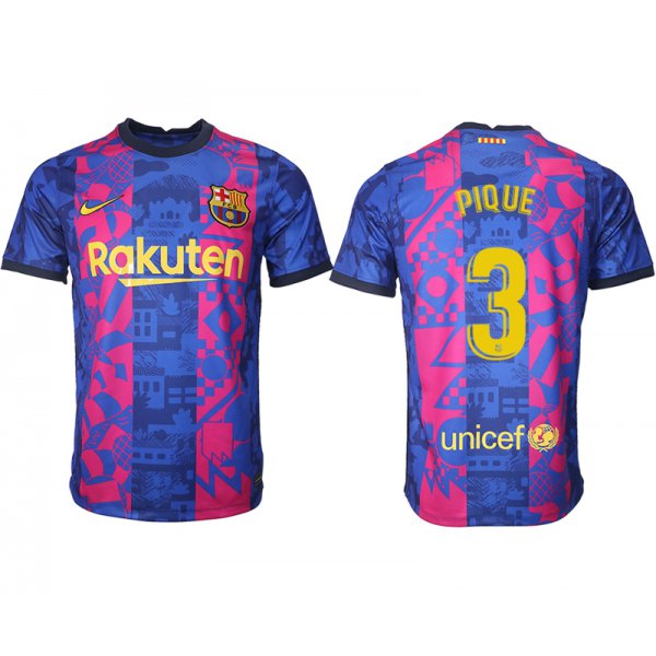 Men 2021-2022 Club Barcelona blue training suit aaa version 3 Soccer Jersey