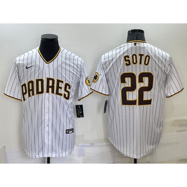 Men's San Diego Padres #22 Juan Soto White Stitched MLB Cool Base Nike Jersey