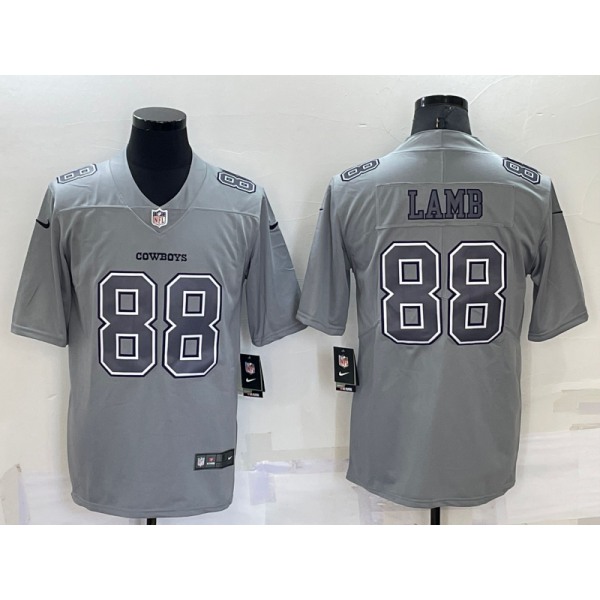 Men's Dallas Cowboys #88 CeeDee Lamb Grey Atmosphere Fashion 2022 Vapor Untouchable Stitched Nike Limited Jersey