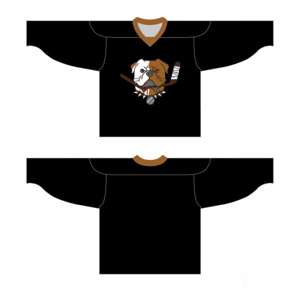 Custom Black Sudbury Bulldogs Hockey Jersey