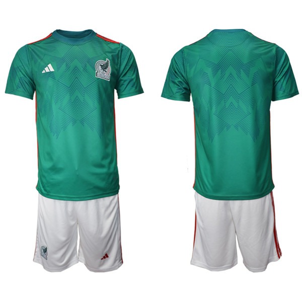Men's Mexico Blank Green Home Soccer Jersey Suit