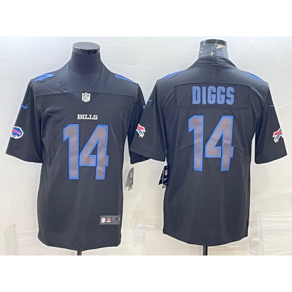 Men's Buffalo Bills #14 Stefon Diggs Black 2022 Fashion Impact Black Color Rush Stitched Nike Limited Jersey