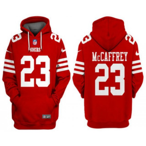Men's San Francisco 49ers #23 Christian McCaffrey Red Alternate Pullover Hoodie