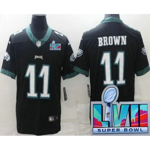 Youth Philadelphia Eagles #11 AJ Brown Limited Black Super Bowl LVII Vapor Jersey