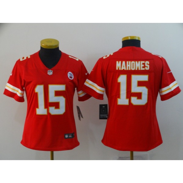 Women's Kansas City Chiefs #15 Patrick Mahomes Red Vapor Untouchable Limited Stitched NFL Jersey